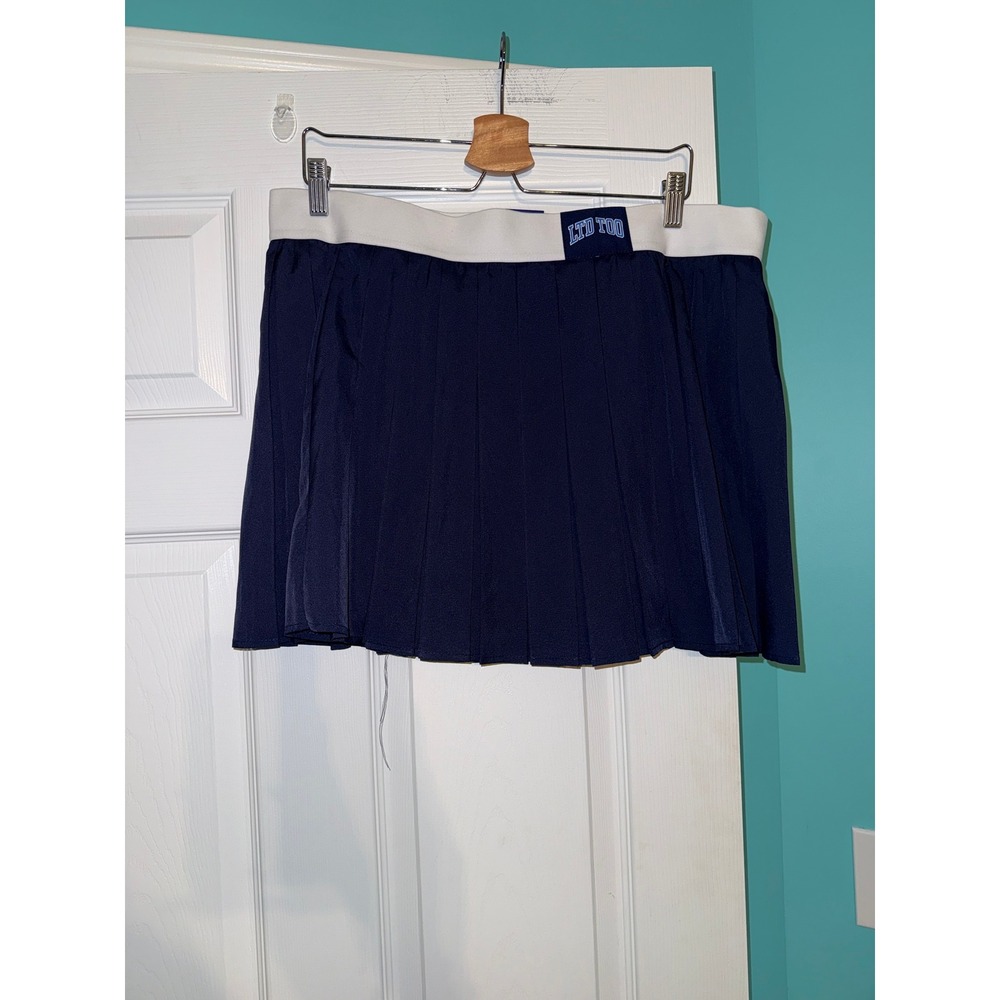 Limited Too Navy Blue Pleated Tennis Skort with Pocket XL NWT